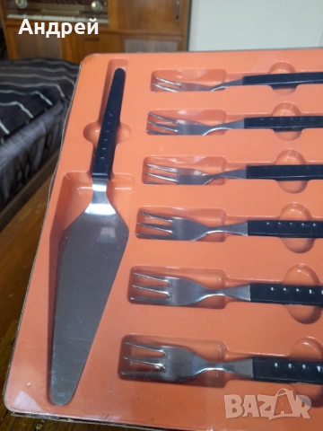 Стар комплект десертни вилици,прибори , снимка 4 - Други ценни предмети - 53785890