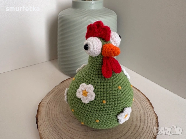 Плетена кокошка , снимка 3 - Декорация за дома - 53898857