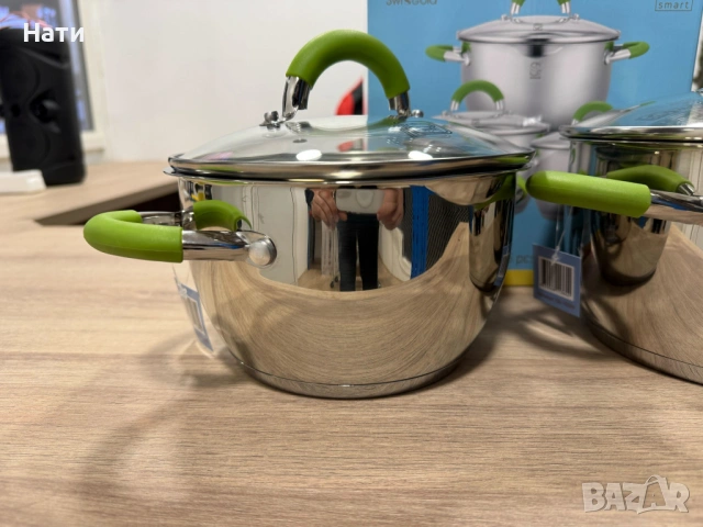 Комплект тенджери Swissgold Alana 3 броя Швейцарско качество, снимка 4 - Съдове за готвене - 53629332