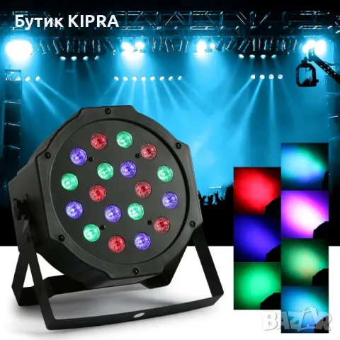 Диско прожектор с 36 LED диода, снимка 5 - Прожектори - 47194687