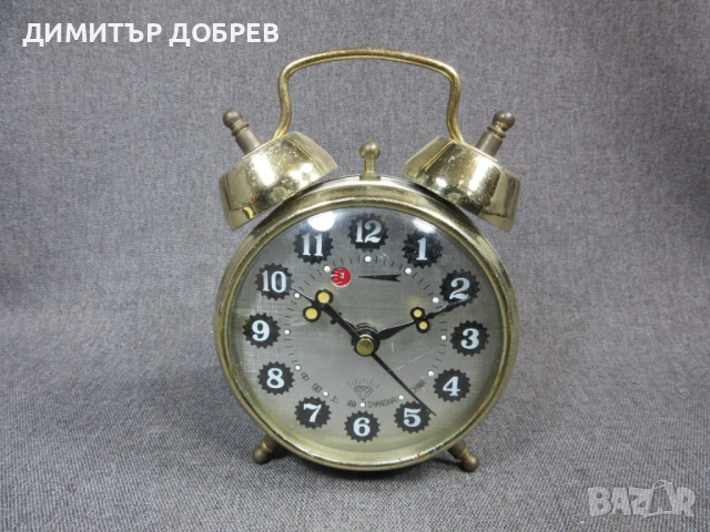 СТАР РЕТРО СОЦ НАСТОЛЕН МЕХАНИЧЕН ЧАСОВНИК БУДИЛНИК DIAMOND CHINA