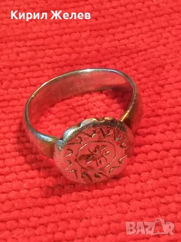 СТАРИНЕН РЪЧНО ОРНАМЕНТИРАН СРЕБЪРЕН ПРЪСТЕН СРЕБРО ВИСОКА ПРОБА РЪЧНА КУЮМДЖИЙСКА ИЗРАБОТКА 25250, снимка 13 - Антикварни и старинни предмети - 50136197