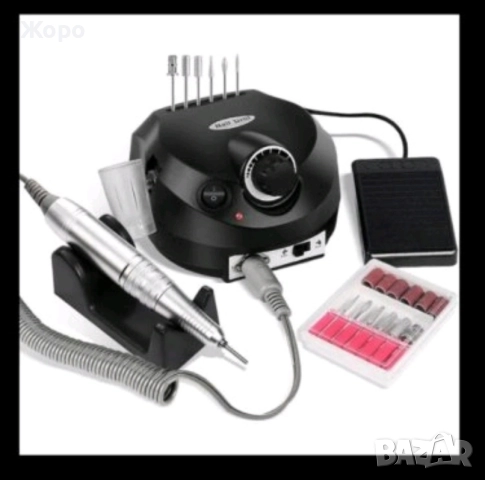 Професионална електрическа пила за нокти 35000 оборота с 6 представки бяла или черна , снимка 2 - Продукти за маникюр - 43945293