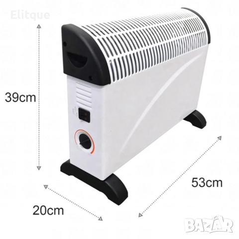 Електрически конвектор 2000 W с термостат – Енергийно ефективен и тих отоплител за всяко помещение, снимка 6 - Друга електроника - 52853038