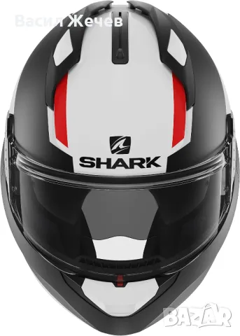 Каска SHARK Evo-GT Sean White/Black/Red, Размер XL, снимка 2 - Аксесоари и консумативи - 49536525