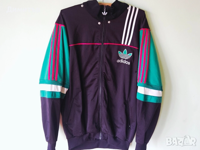 Vintage Adidas track jacket горница анцунг band of the 3 stripes XL, снимка 5 - Спортни дрехи, екипи - 52703479