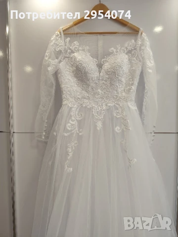 Чисто нова булчинска/сватбена рокля Л 180лв, снимка 2 - Рокли - 51145766