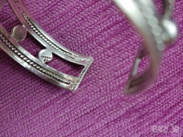 Масивна сребърна гривна ръчна изработка Mexico, снимка 2 - Гривни - 53064577