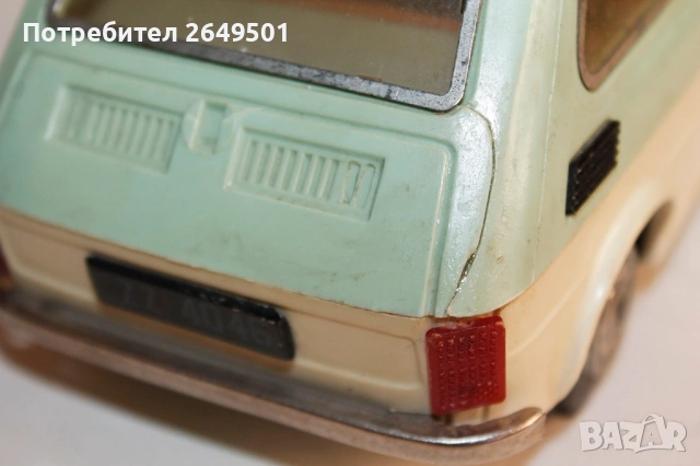 1960те Ретро играчка кола Polski Fiat 126p CZZ40-46 Чехословакия, снимка 5 - Колекции - 53912119