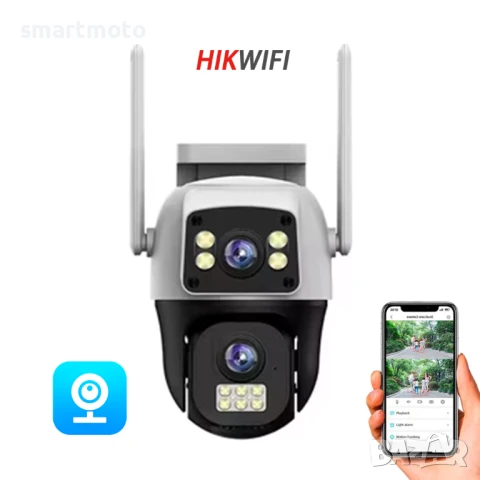 V380 IP камера за външна употреба, мини PTZ HD 8MP безжична