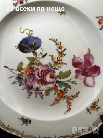 Meissen Germany  забележително плато с производство от 19 век Код P1944, снимка 2 - Други ценни предмети - 53731978