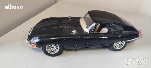 Метална количка Jaguar E 1961 Burago 1:18, снимка 7 - Колекции - 46669848