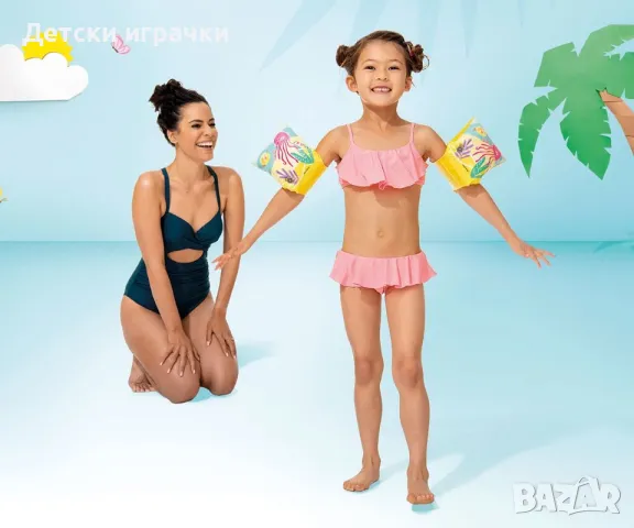 Надуваеми раменки Deluxe Arm Bands Intex, 23 х 15см, 3-6 г., снимка 2 - Надуваеми играчки - 49980914