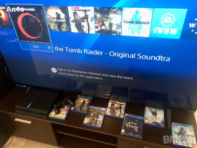 PlayStation 4 с джойстик 7 игри Tomb Raider, FIFA 16, Star Wars PS4, снимка 6 - PlayStation конзоли - 49245275
