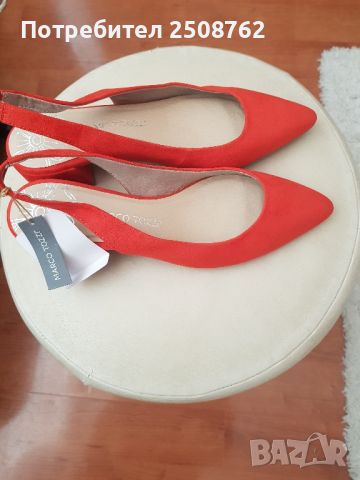 Нови обувки Marco Tozzi с ток , снимка 8 - Сандали - 45188269