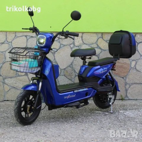 Електрически двуместен скутер – велосипед със 14″ гуми, 500W, 48V/15Ah, снимка 3 - Мотоциклети и мототехника - 50046983