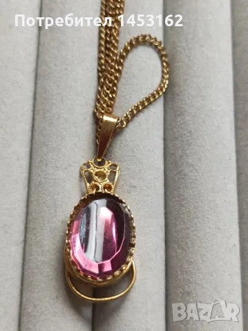 Винтидж колие с кристал , снимка 1