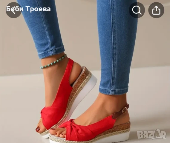 Летни модни ръчно тъкани сандали с ксишка, снимка 2 - Сандали - 51164848