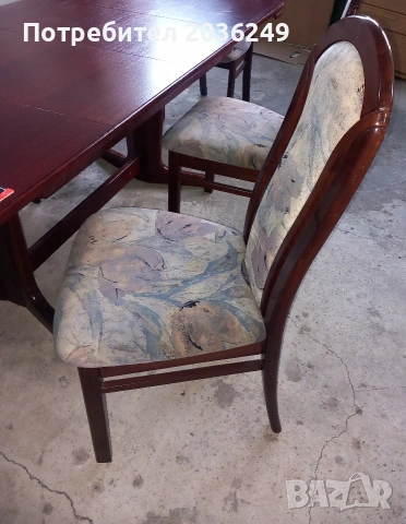 Комплект масивна разтегателна маса- Автомат с 6 стола, снимка 3 - Маси - 53134326