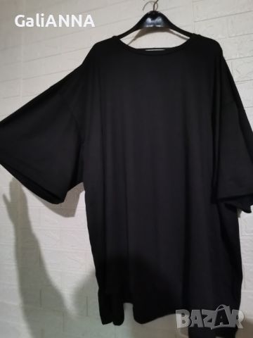 СТРАХОТНА ТУНИКА ЧЕРНО 4XL-5XL, снимка 4 - Туники - 45437671