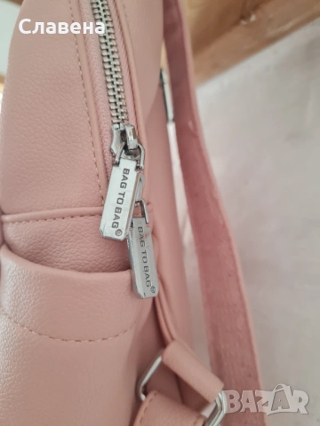Розова раница и чанта тип клъч, снимка 2 - Чанти - 53611519