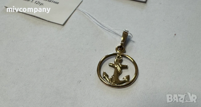 Златна висулка(котва)1.12гр., снимка 5 - Колиета, медальони, синджири - 53166249