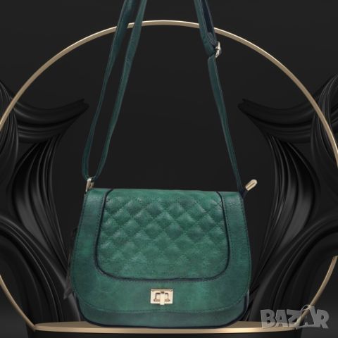 Стилна дамска чанта с капитониран ефект от еко к. в елегантен дизайн, снимка 3 - Чанти - 45753925