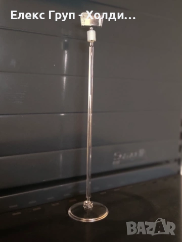 Стойка за етикет прозрачна с картодържател, 20 см, 12 броя