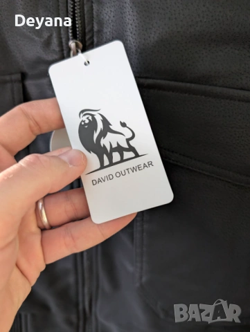 Чисто ново кожено яке David Outwear - Black Marziano L, снимка 11 - Якета - 53532238