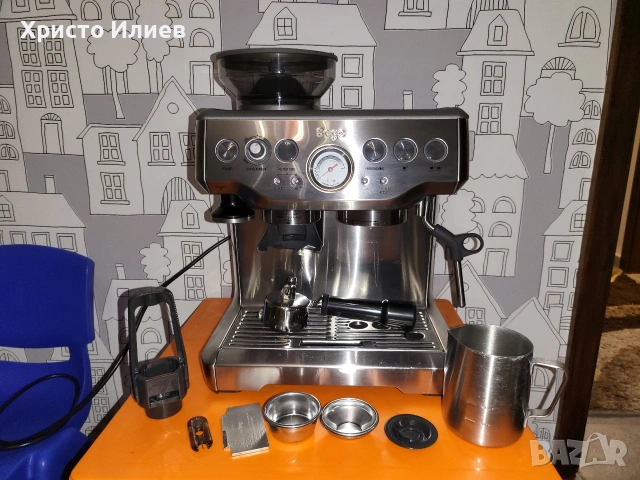 Еспресо машина SAGE Barista Express Кафемашина с кафемелачка, снимка 3 - Кафемашини - 53463189