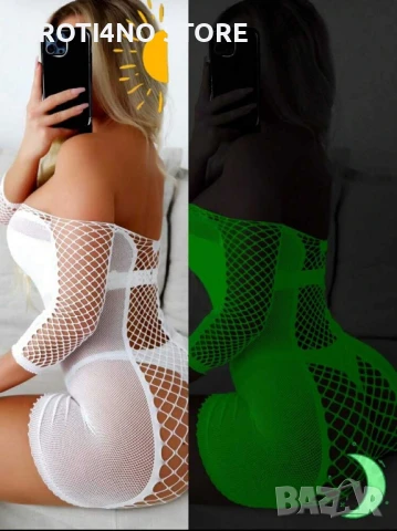 Секси светещо в тъмното еротично боди, снимка 2 - Бельо - 51430414