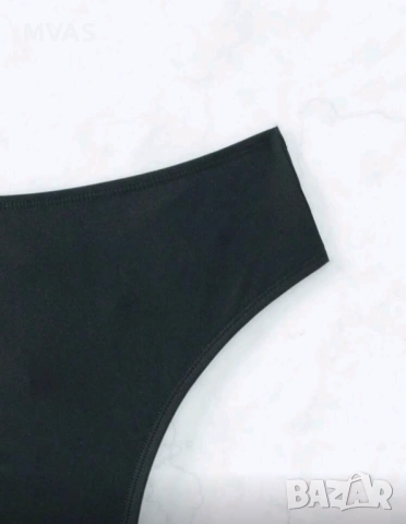 Нов дамски черен бански долнище висока талия М размер, снимка 5 - Бански костюми - 54089596