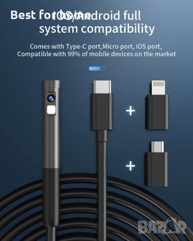 Ендоскопска инспекционна камера Hopefox със светлина, снимка 2 - Друга електроника - 53095652
