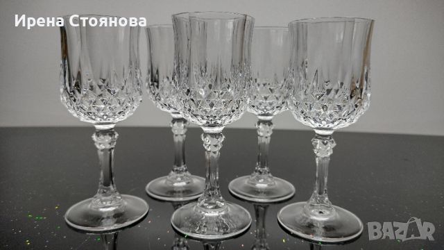 Cristal D’ Arques. 5 броя кристални чаши за ликьор, оловен кристал, 50 мл, снимка 1 - Чаши - 46038557