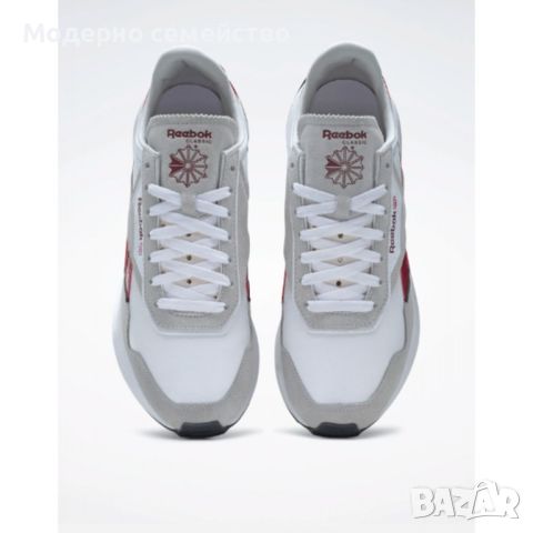 Мъжки маратонки reebok classic leather legacy az shoes white grey burgundy, снимка 3 - Маратонки - 46763836