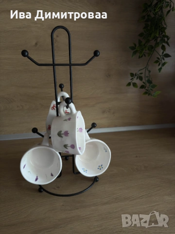 Комплект керамични чашки за кафе/чай , снимка 4 - Чаши - 54291568