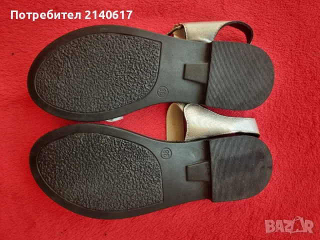 Златисти сандали Tendenz N: 38, снимка 4 - Сандали - 50937191