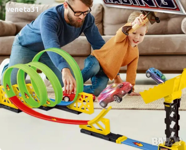 ♥️Състезателно трасе с колички♥️, снимка 4 - Коли, камиони, мотори, писти - 54009192