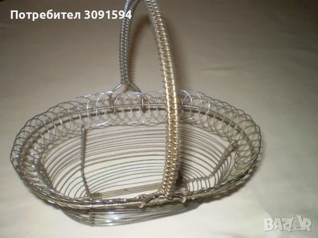 Метална кошницакошница  за плодове, плетена метална кошница плодове,  с дръжка, снимка 5 - Аксесоари за кухня - 50394831