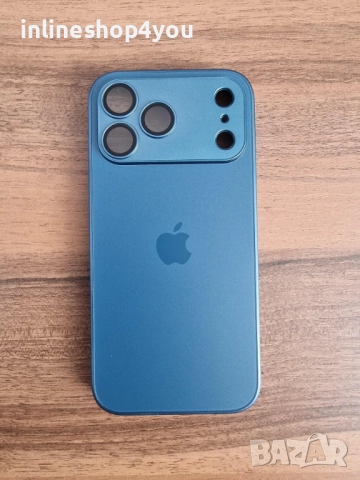 Матов Стъклен Кейс за Apple iPhone 17 Pro - Различни цветове, снимка 7 - Калъфи, кейсове - 52217565