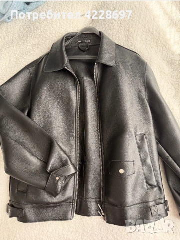Мъжко кожено яке ZARA, снимка 5 - Якета - 54188605