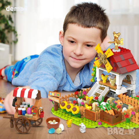 HOGOKIDS Великденски комплект за построяване на ферма, 397 части, снимка 7 - Образователни игри - 44988578