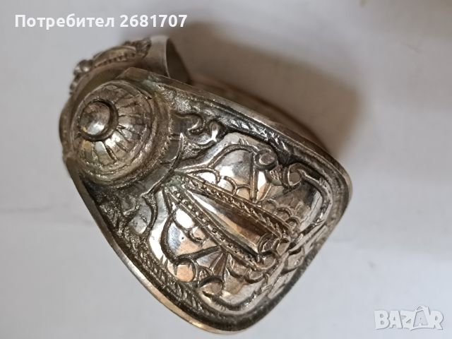 Сребърна гривна рогатка, снимка 2 - Антикварни и старинни предмети - 45766719
