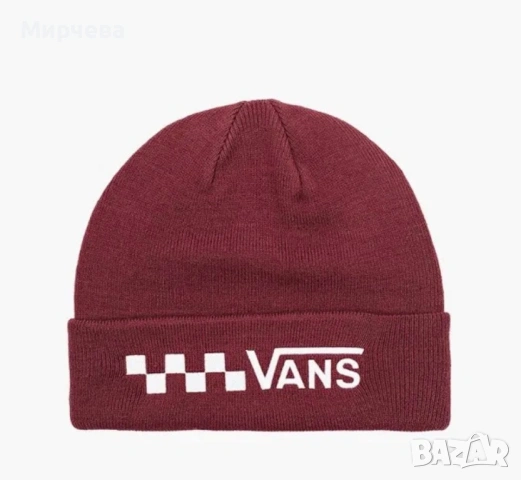 Зимна шапка Vans Ванс цвят Бордо унисекс 