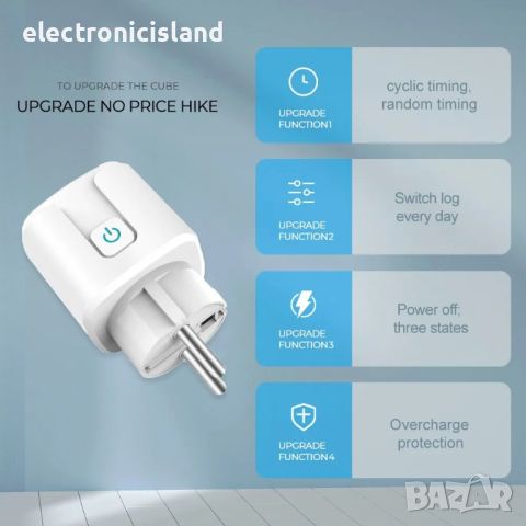 Смарт контакт Smart Plug WiFi EU 16A Работи с Alexa, Google Home, Alice ..., снимка 4 - Други стоки за дома - 44272940