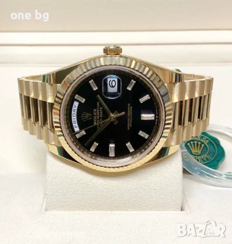 Rolex Day Date President Gold Black, снимка 3 - Луксозни - 48286240