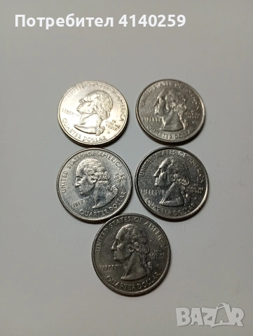 САЩ 1/4 КУОРТЪР ДОЛАР 1999 Г , снимка 2 - Нумизматика и бонистика - 53039491