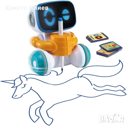 Интерактивен рисуващ робот JotBot Vtech Умният робот за рисуване, снимка 2 - Образователни игри - 52485753