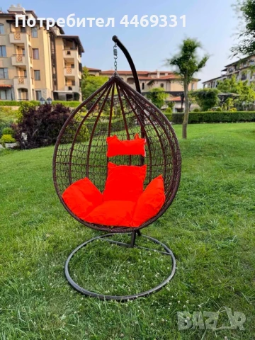 Градинска люлка,ратанова люлка,гнездо,висяща люлка, снимка 2 - Градински мебели, декорация  - 50267078
