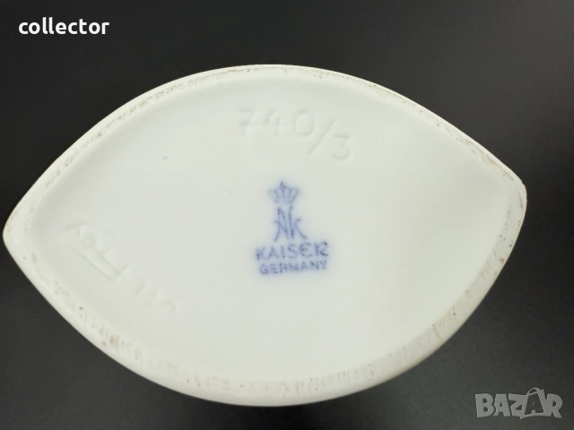Немска ваза Kaiser от бял порцелан - M. Frey. №7604, снимка 10 - Антикварни и старинни предмети - 52372299